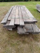 22 x Hardwood Air Dried Sawn Timber Waney Edge / Live Edge Rustic English Oak Boards / Slabs