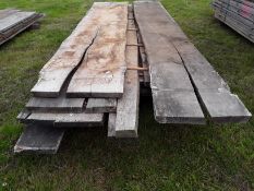 20 x Hardwood Air Dried Sawn Timber Waney Edge / Live Edge English Oak Boards / Slabs / Planks