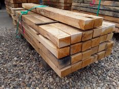26 x Hardwood Fresh Sawn Timber English Oak Posts