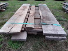 12 x Hardwood Air Dried Sawn Timber Waney Edge / Live Edge English Oak Boards / Slabs