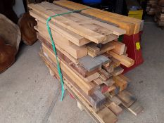 80 x Hardwood Dry Mixed Timbers Oak, Opepe, Iroko, Ekki Offcuts