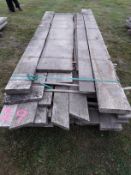 32 x Hardwood Air Dried Sawn Rustic Waney Edge / Live Edge English Oak Boards / Slabs