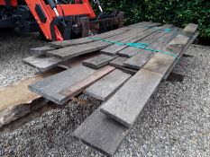18 x Hardwood Air Dried Sawn English Oak Square Edged Boards / Planks