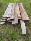 21 x Hardwood Timber Rustic Sawn Waney Edge / Live Edge English Oak Boards / Slabs