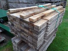 100 x Hardwood Air Dried Sawn English Oak Palings / Rails ( Rejects )