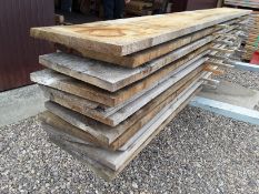 11 x Hardwood Dry Sawn English Brown Oak Slabs / Boards (Full Log)