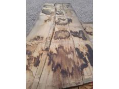 Hardwood Air Dried Sawn Timber Waney Edge / Live Edge English Sweet Chestnut Slab / Table Top