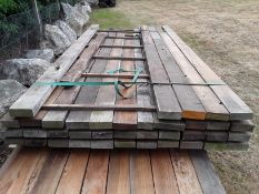 39 x Hardwood Air Dried Timber Sawn African Opepe Rails