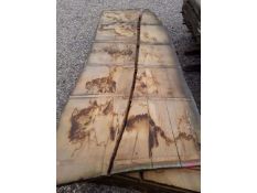 Hardwood Air Dried Sawn Timber Waney Edge / Live Edge English Sweet Chestnut Slab / Table Top
