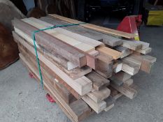 60 x Hardwood Dry Mixed Timbers Oak, Tulip, Iroko, Opepe, Sapele Offcuts