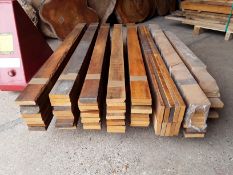80 x Hardwood Dry Sawn Timber African Opepe Rails / Offcuts