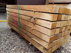 42 x Hardwood Fresh Sawn Timber English Oak Posts