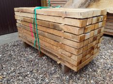 54 x Hardwood Fresh Sawn Timber English Oak Posts