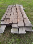 23 x Hardwood Air Dried Sawn Timber Rustic Waney Edge / Live Edge English Oak Boards / Slabs / Pla..