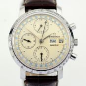 Title: Eterna-Matic / Vintage Chronograph Automatic Day - Date - Leather / Gentlmen'sDescription: