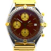 Title: Breitling / Chronomat Chronograph Automatic 81.950 Date - Gentlmen's Steel Wrist