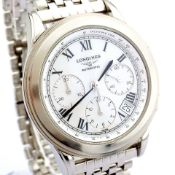 Title: Longines / Flagship Roman Numbers - Gentlmen's Steel Wrist WatchDescription: Brand : Longines