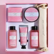 Spa Luxetique Spa Gift Set, Pampering Gifts for Women, 6Pcs Rose Bath Gift Set, Gift Box