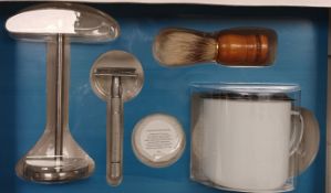 Boxed Traditional Shaving Sets (Row10). Each Includes Stainless Steel Double Edge