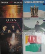 6 x Vinyl Records - Queen - Wings - Elton John - Abba. (refS)