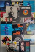 16 x Elvis Costello Vinyl Records. (refS).