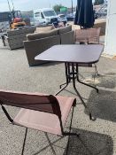 Lot 55 Fermob garden table & 2 chairs