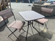 Lot 56 Fermob garden table & 2 chairs