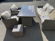 lot 39. Rattan sofa set
