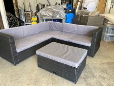 lot 38. Corner rattan lounge set