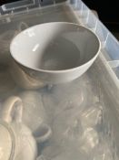 Lot 7. 200 White China Bowls