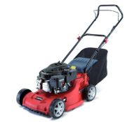 (97/Mez) RRP £199. Sovereign 40cm Push Petrol Lawn Mower 127.1cc. 25-75mm Cutting Height, 45L Col...