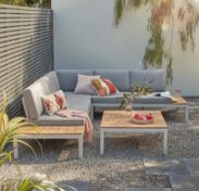 (1/Mez/P) RRP £1100. Hartington Spirit Collection Metal Corner Set Grey. Aluminium Frame That Wil...