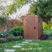 (13/Mez/P) RRP £385. Keter Darwin 4x6 Outdoor Garden Apex Shed Brown