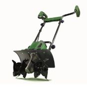 (95/Mez/1F) RRP £69. Powerbase 36cm 1050W Electric Rotavator Tiller, 36cm Working Width, 18cm Wor...