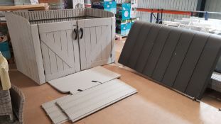 (53/Mez/P) Keter Storage Unit Parts. To Include Keter Manor 6x4 Outdoor Garden Pent Storage Shed...