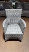(37/Mez) RRP £90. Hartington Florence Collection Rattan Dining Chair. Dimensions: (H89 x W62 x D6...