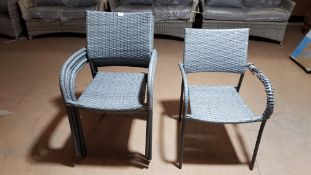(41/Mez) Lot RRP £102. 6x Bambrick Grey Stacking Chair RRP £17 Each. (5x Appear As New, 1x Loose...