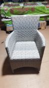(44/Mez) RRP £90. Hartington Florence Collection Rattan Dining Chair. Dimensions: (H89 x W62 x D6...