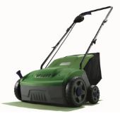 (83/P) RRP £99. Powerbase 32cm 1400W Electric Lawn Rake And Scarifier. 32cm Working Width. 40L Co...