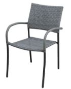 (61/Mez/1B) Lot RRP £118. 5x Items. 1x Eloise Bistro Glass Table Black RRP £50. 4x Bambrick Ratta...
