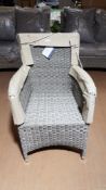 (30/Mez) RRP £90. Hartington Florence Collection Rattan Dining Chair. Dimensions: (H89 x W62 x D6...