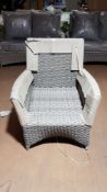 (29/Mez) RRP £110. Hartington Florence Collection Rattan Armchair. Dimensions: (H83 x W76 x D82.5...