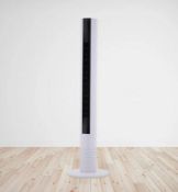 (97/7I) Lot RRP £120. 2x Arlec 38 Inch Digital Touch Screen Slimline Tower Fan White RRP £60 Each...