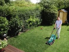 (43/6E) Lot RRP £268 – 2x Mixed Lawn Mowers. 1x Bosch Corded Rotak 34-13 RRP £119 (With Grass Box...
