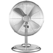 (90/7M) Lot RRP £135. 3x 4 Blade 16 Inch Oscillating Chrome Pedestal Fan RRP £45 Each. Dimensions...