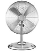 (91/7M) Lot RRP £180. 4x 16 Inch Pedestal Fan Chrome Finish RRP £40 Each. Dimensions: (W45x H115x...