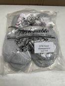 Grey Fluffy Slippers. RRP £20 - GRADE A