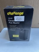 Challenge 2kw Ceramic fan Heater. RRP £32 - GRADE U