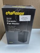 Challenge 2kw Ceramic fan Heater. RRP £32 - GRADE U