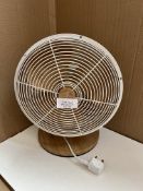 John Lewis 12 Inch desk fan - wood effect. RRP £45 - GRADE U
